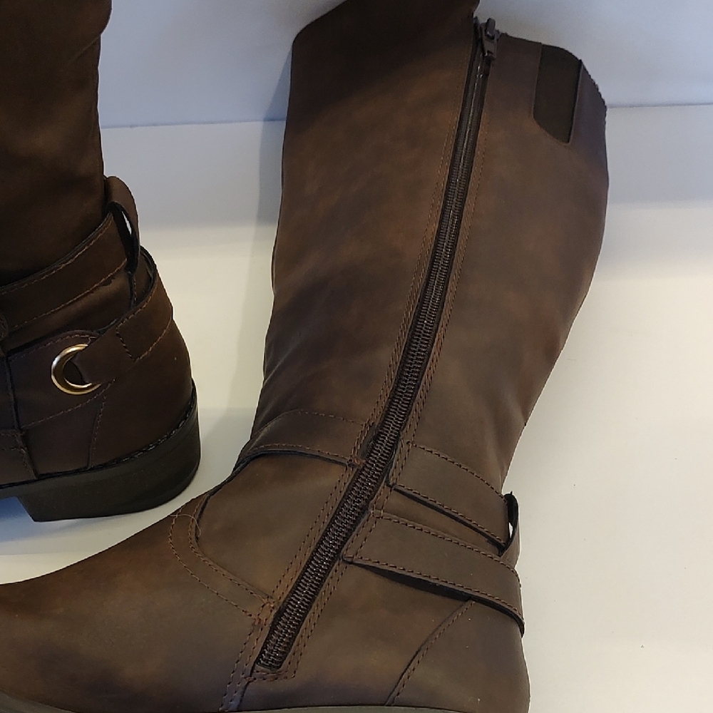Source Unknown Dark Brown Over the Knee Boots - Picture 9 of 13